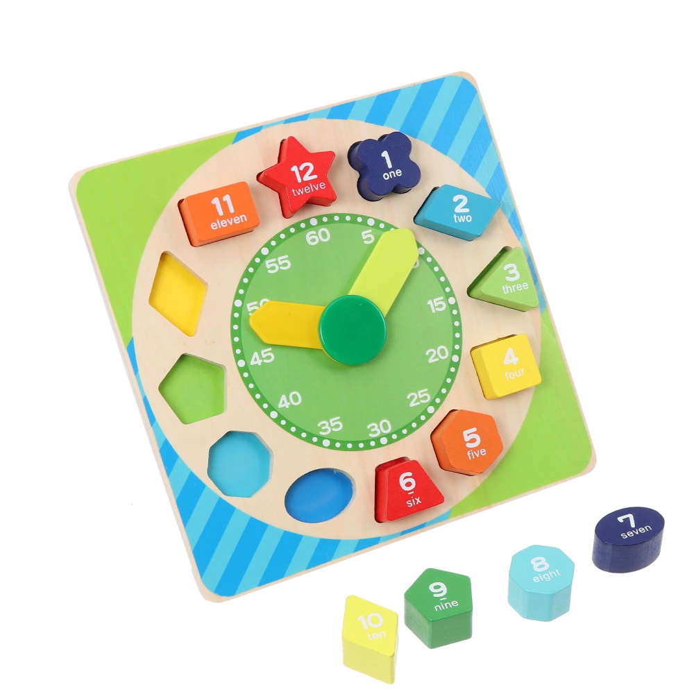 1 Set of Wooden Clock Toys Children Clock Cognitive Toys Early Educational Toys
