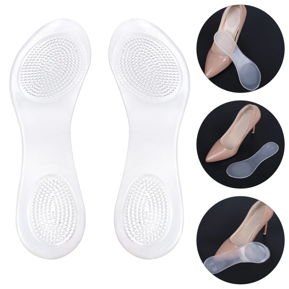 2 Pairs Shockproof Insoles Women High Heel Shoes Flat Foot Support Shoes Pads