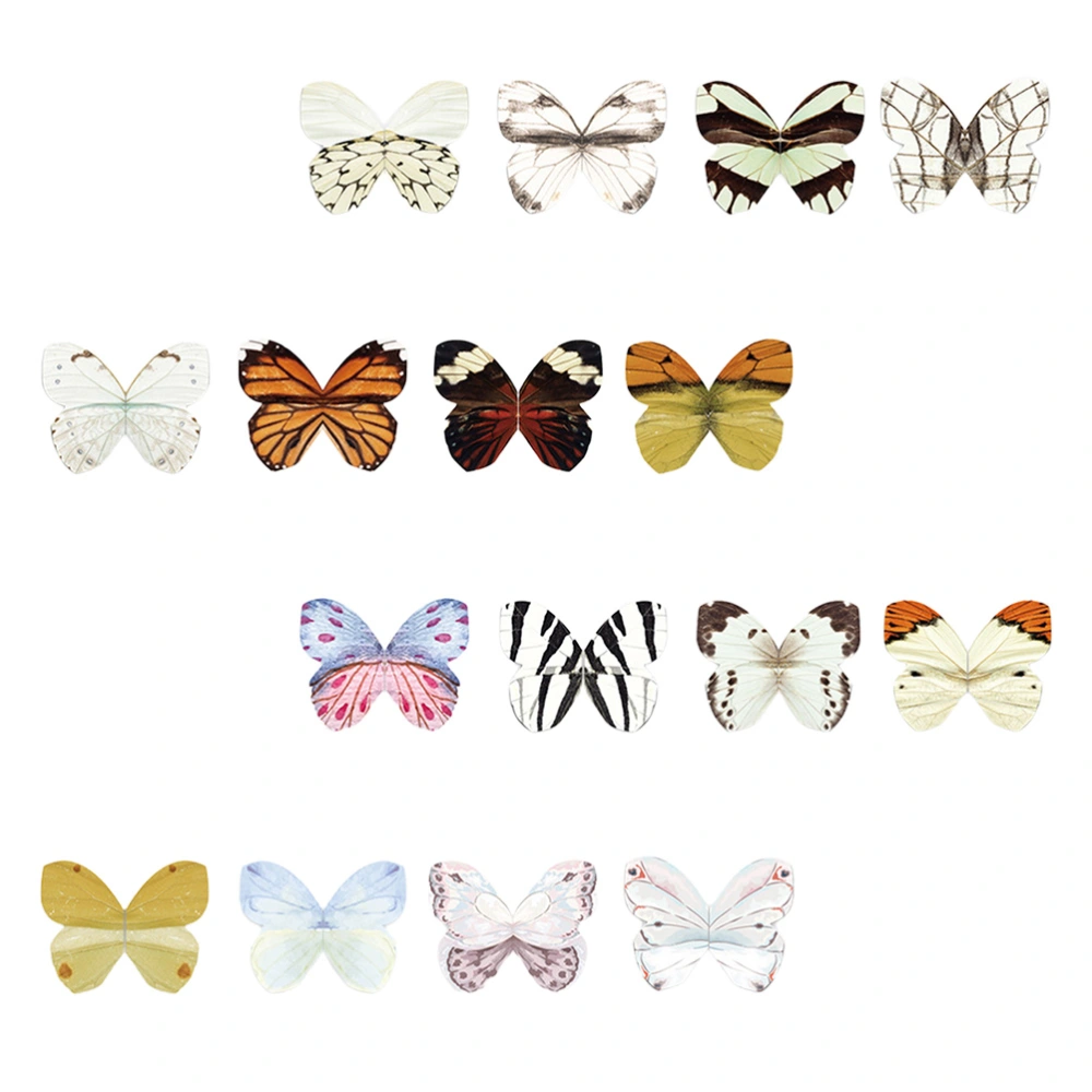 16Pcs Butterflies Shaped Bookmarks Magnetic Bookmarkers Study Supplies (Random Style)