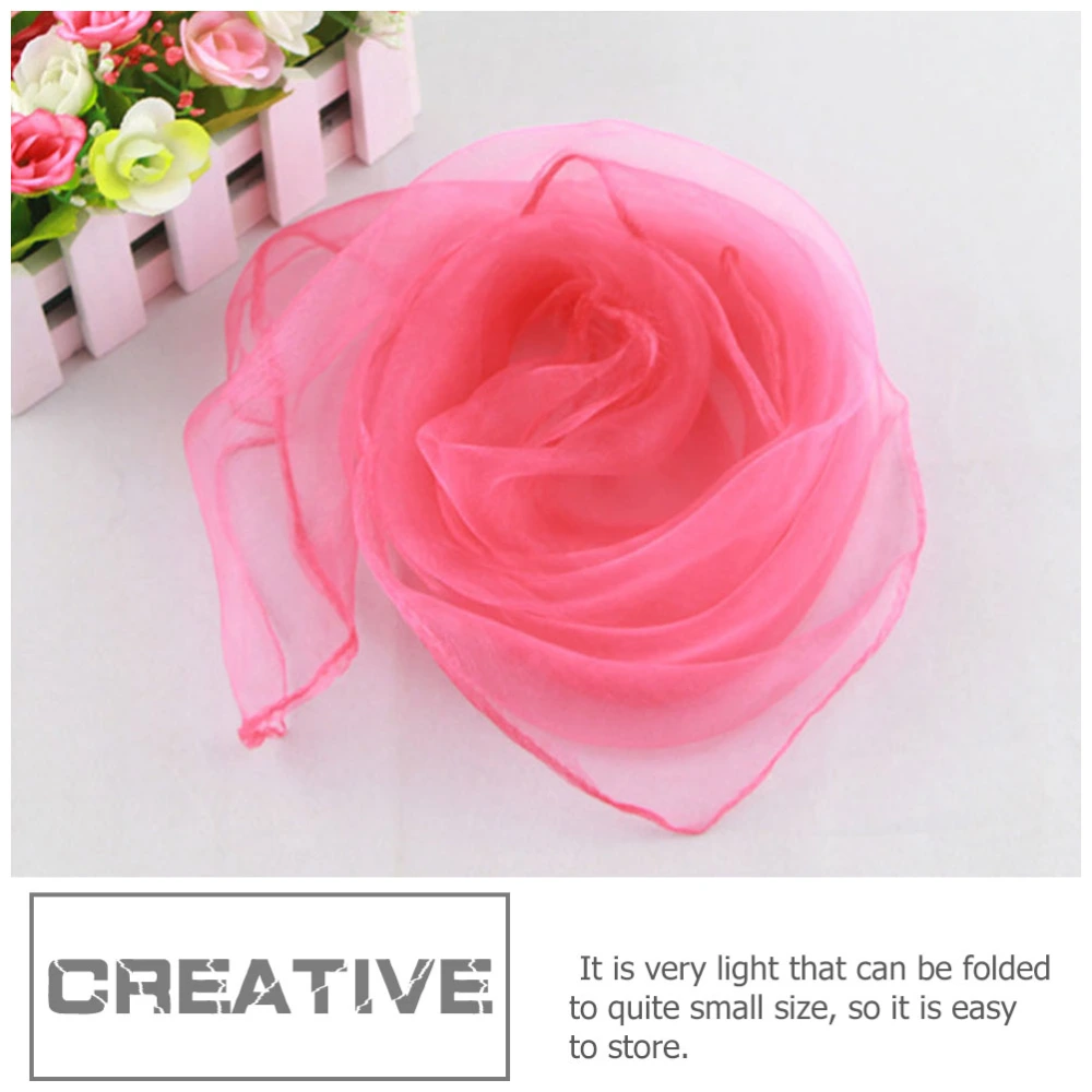 18pcs Decorative Scarfs Children Dance Scarfs Outfit Supplies Pure Color Scarfs