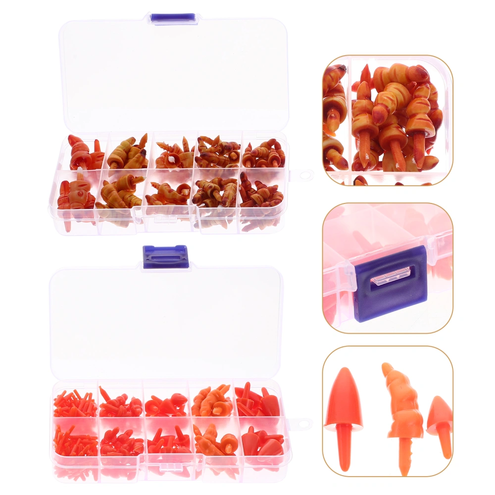 2 Boxes Plastic Nose DIY Xmas Snowman Making Nose Snowman Making Supplies