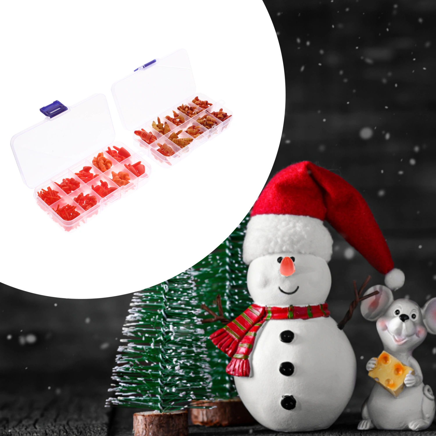 2 Boxes Plastic Nose DIY Xmas Snowman Making Nose Snowman Making Supplies