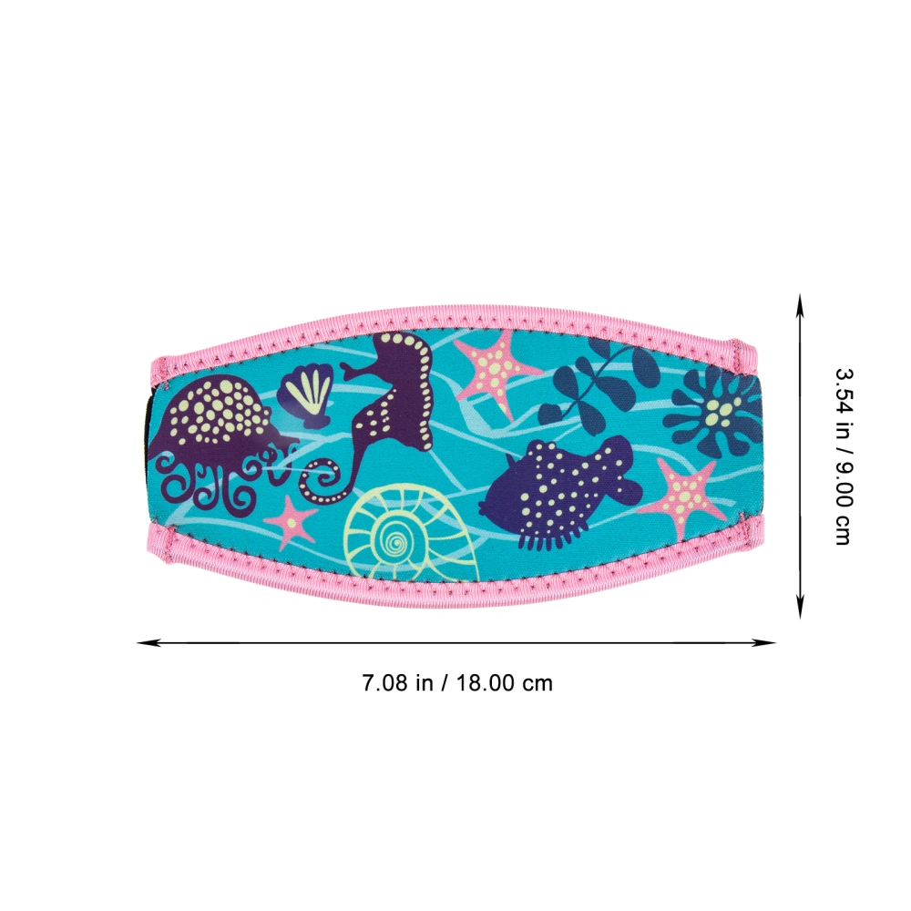 2Pcs Diving Mask Strap Covers Decorative Printing Swim Mask Strap Covers Neoprene Strap Covers