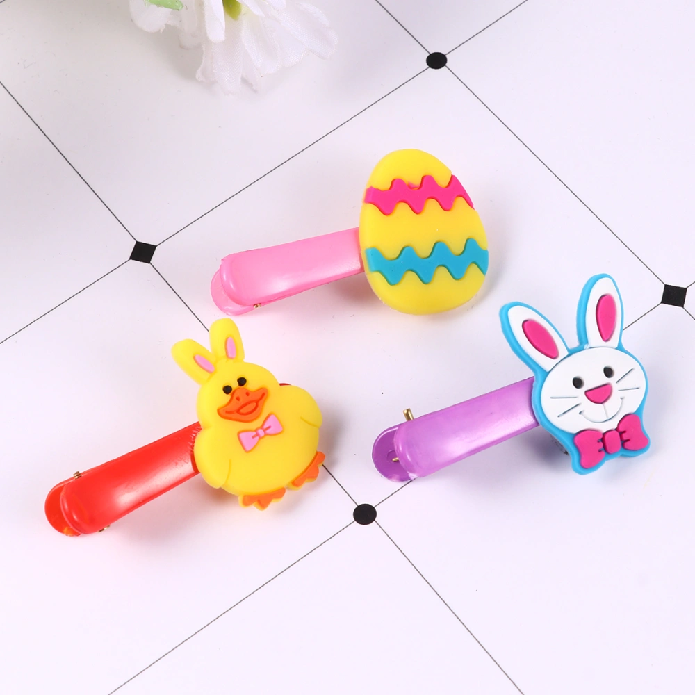 20Pcs Cartoon Easter Bobby Adorable Rabbit Design Hairpins Hair Accessories Party Favors for Kids Girls (Random Pattern)