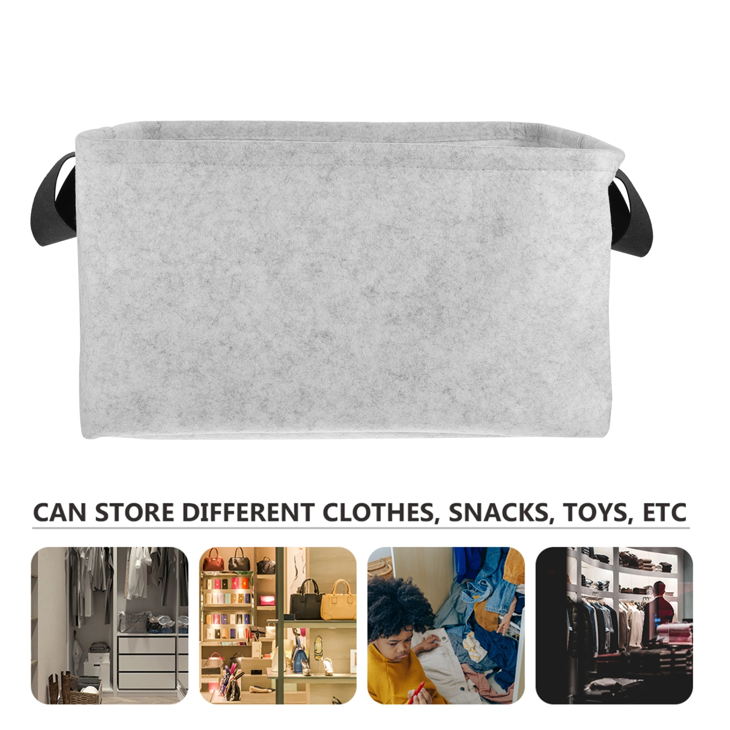 1 Pc Reusable Storage Bucket Clothes Container Folding Clothes Basket (M)
