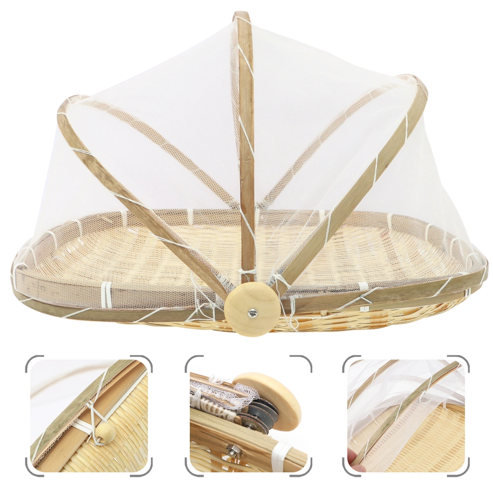 1Pc Decorative Bamboo Basket Household Dustpan Basket Food Storage Dustpan Khaki