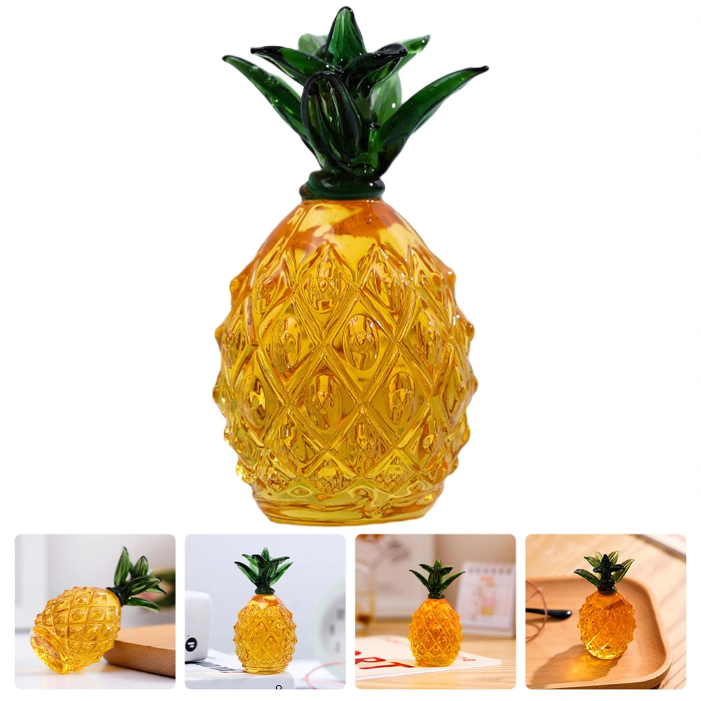 Crystal Pineapple Figurine Living Room Pineapple Tabletop Pineapple Ornament
