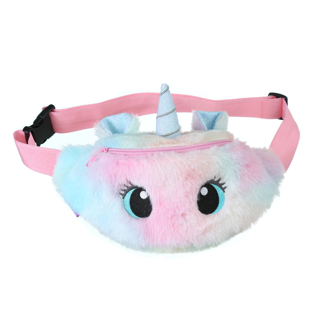 Colorful Plush Crossbody Bag Fashion Unicorn Waist Pack Big Eye Unicorn Chest Bag Delicate Shoulder Bag Girls Waist Bag