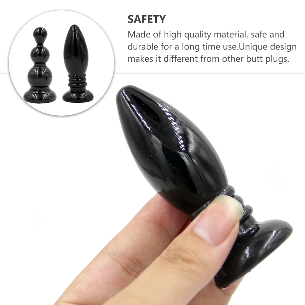 2 Pcs Practical Anal Plug Durable Butt Plug Couple Sex Toy Adult Products