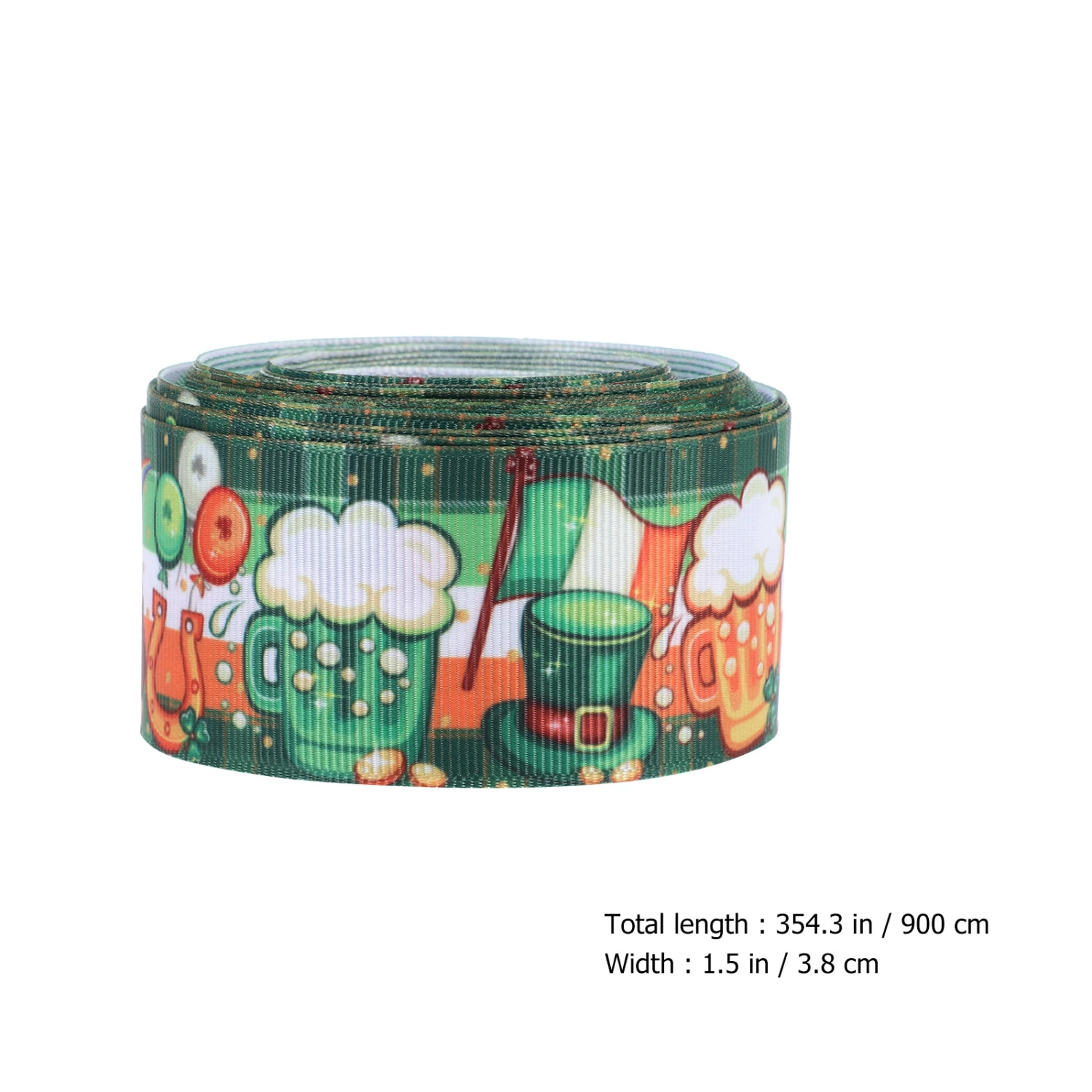 1 Roll of St. Patrick's Day Themed Ribbon Gift Packing Ribbon Decorative Ribbon