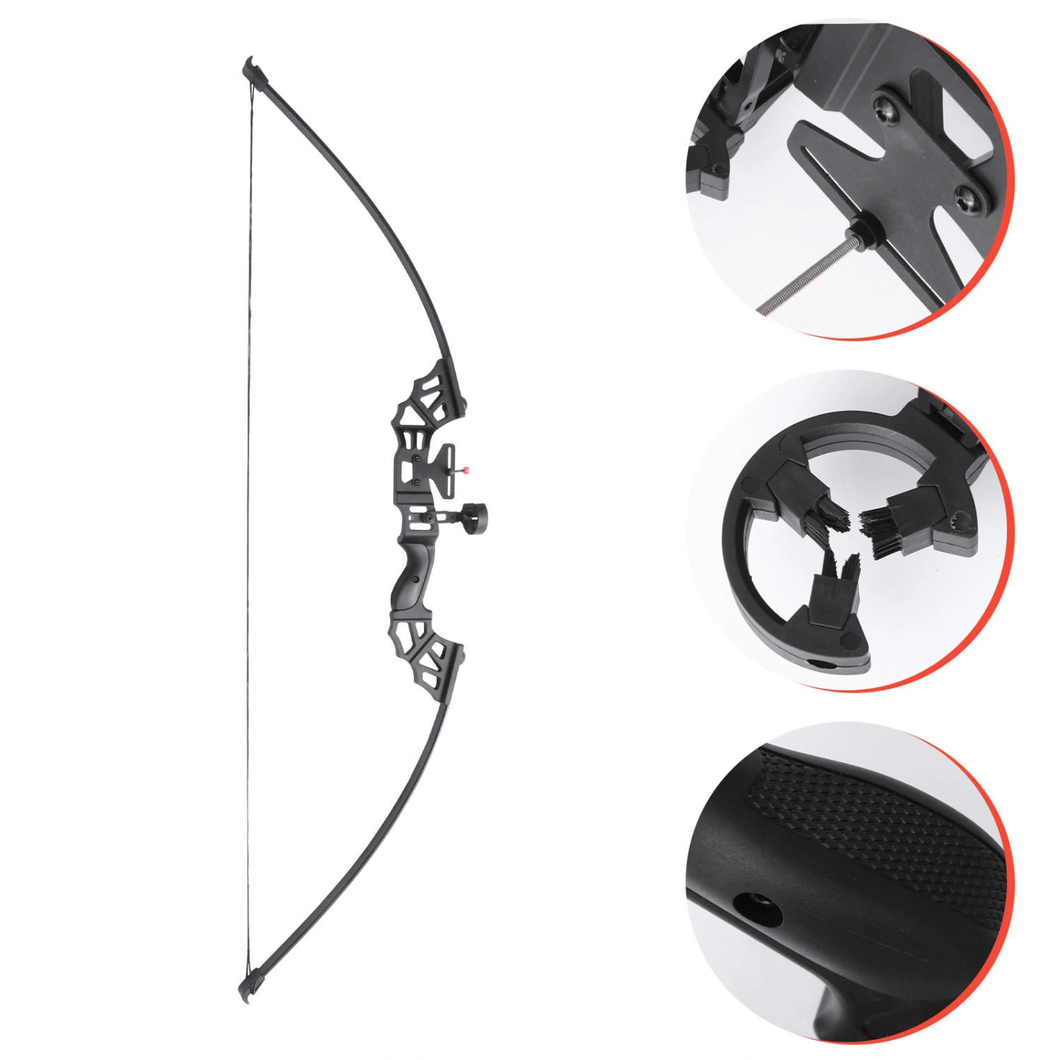 40lbs Take Down Straight Pull Hunting Bow for Archery Outdoor Hunting Practice (Black)