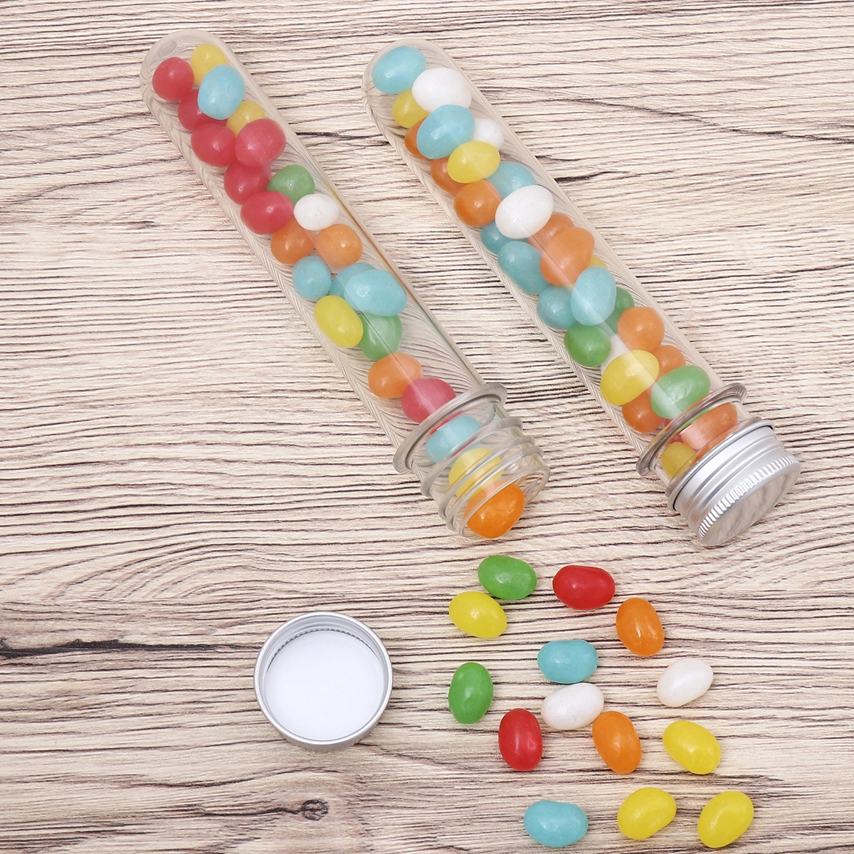 UEETEK 12pcs Plastic Test Tubes with Screw Caps 40ml Bath Salt Containers