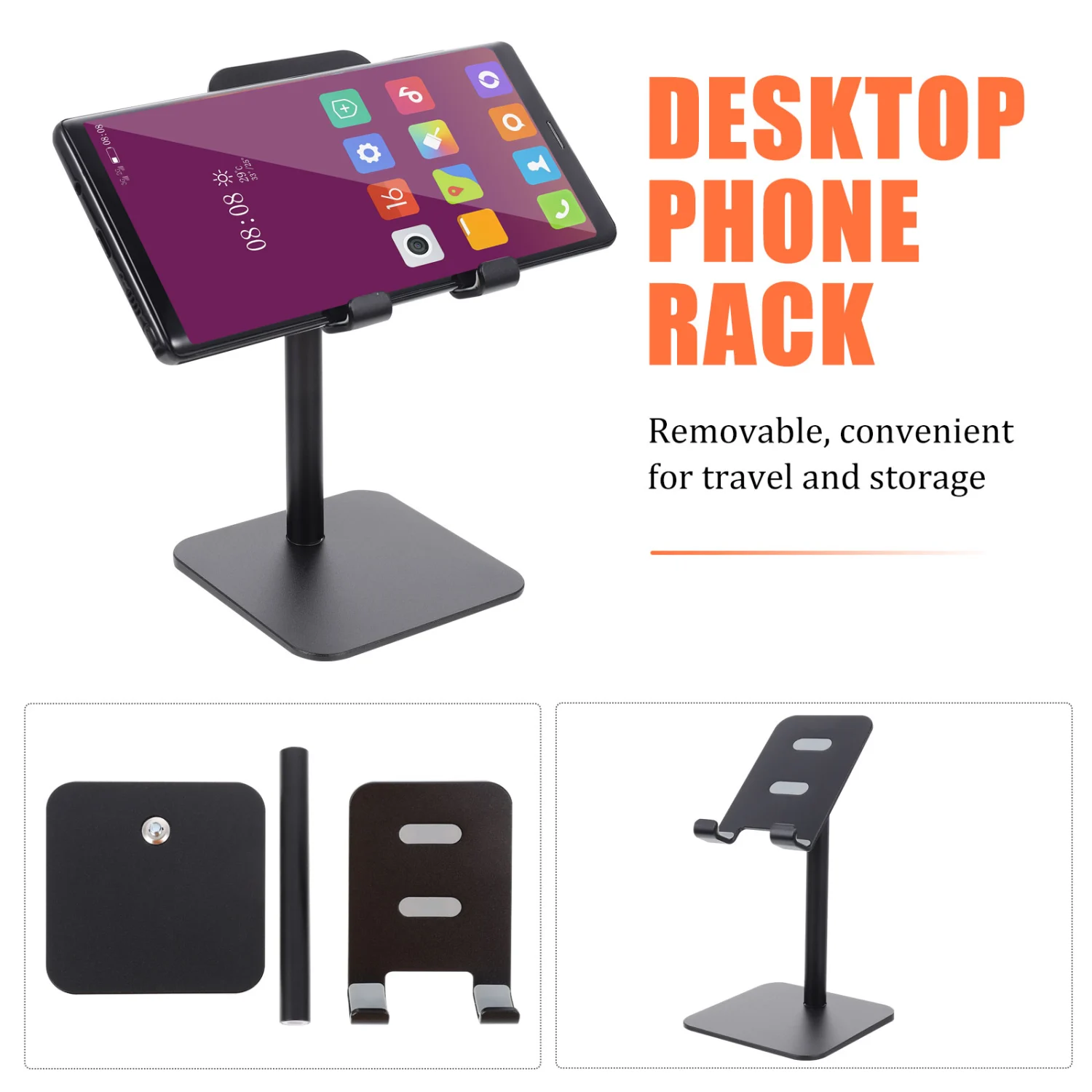 Aluminum Alloy Phone Holder Multifunctional Phone Stand Adjustable Phone Rack