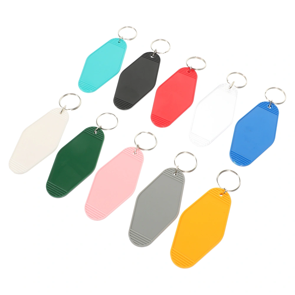 10 Pcs Key Labels Luggage Key Chain Tags Motel Hotel Sublimation Blank Keychains