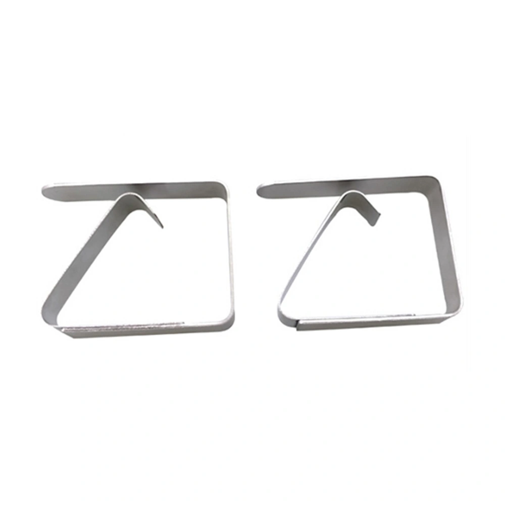 10 Pcs Square Stainless Steel Tablecloth Clips Adjustable Table Cloth Clamps