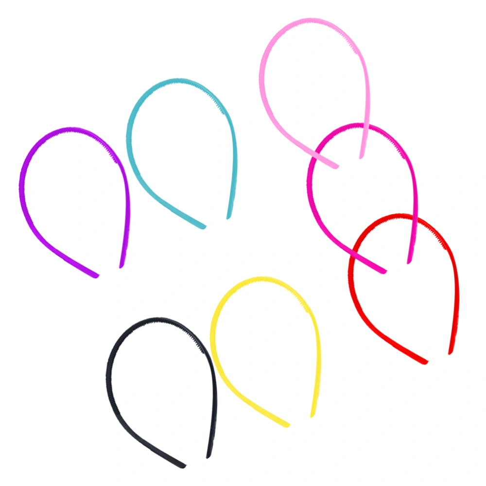 25pcs Candy Color Hair Simple Headdress Plastic Hair Band Toothed Hair Accessories for Women (Random Color)