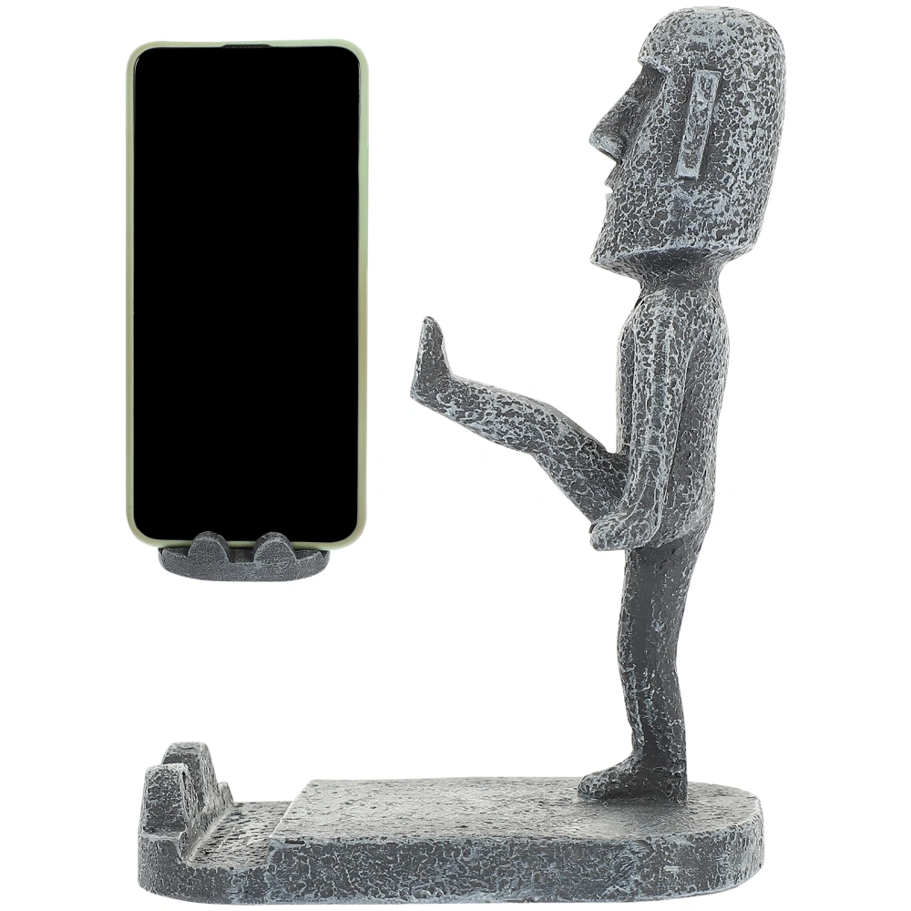 Creative Phone Holder Easter Island Moai Phone Holder Desktop Decorative Prop