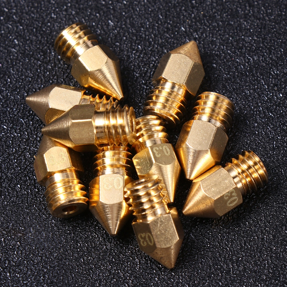 12Pcs Professional Extruder Nozzle Brass Extruder Nozzle 3D Printer Accessory