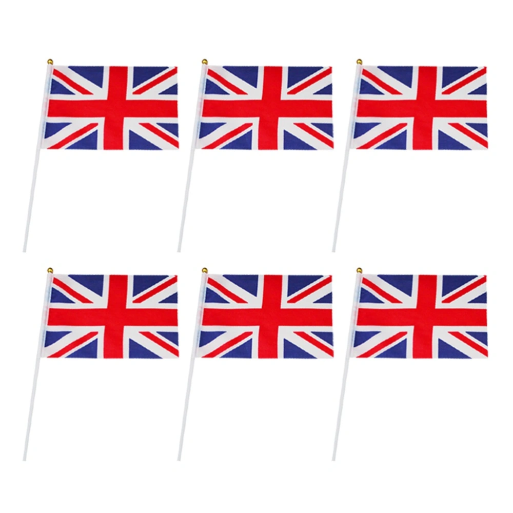 6pcs Union Jack Hand Waving Flag Royal Jubilee UK GB Great Britain Flags