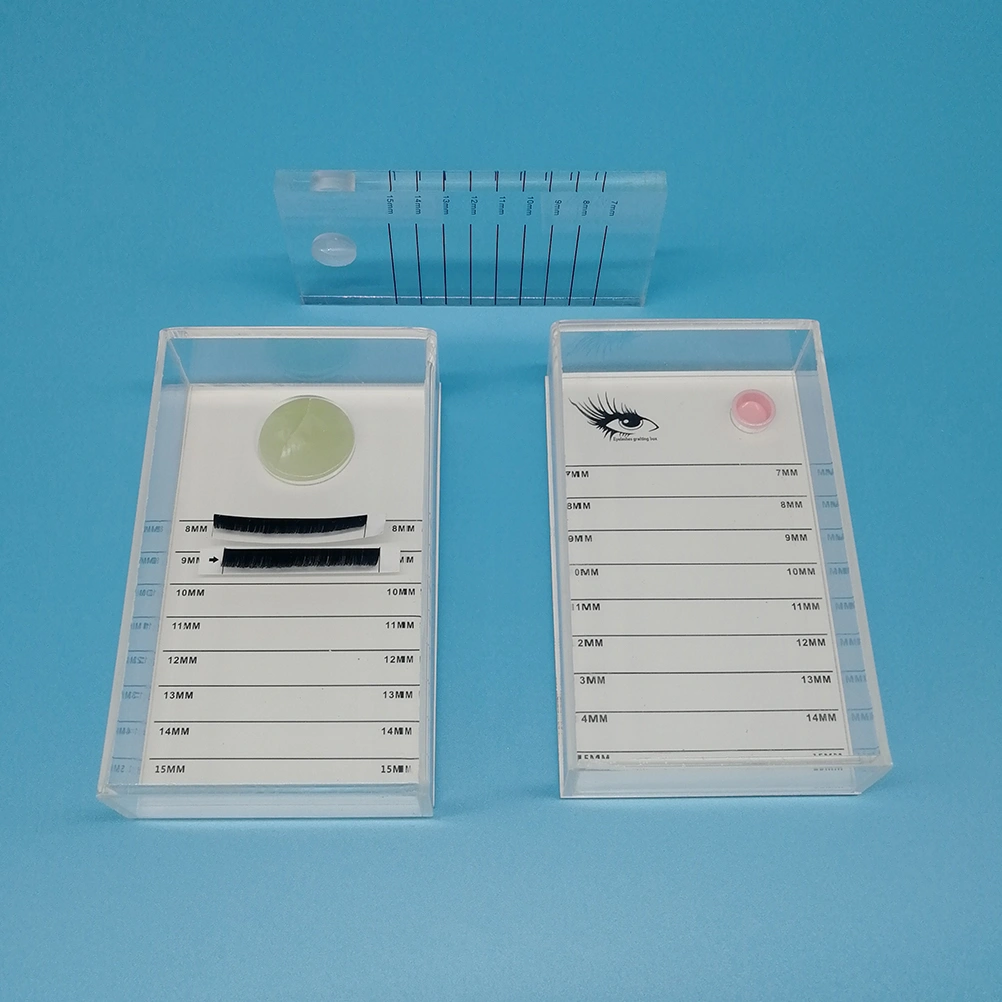 1Pc Grafted Eyelash Storage Box Grafting Eyelash Plate with Cover (White)