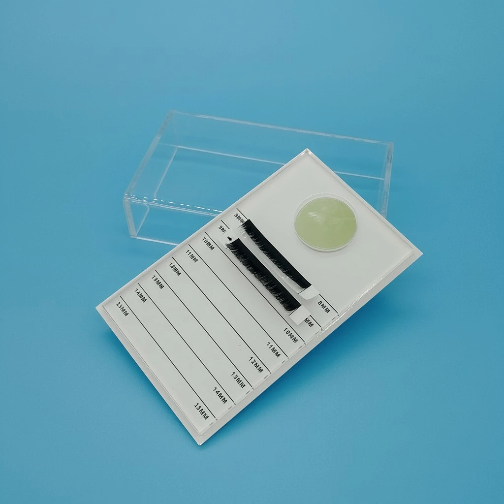 1Pc Grafted Eyelash Storage Box Grafting Eyelash Plate with Cover (White)