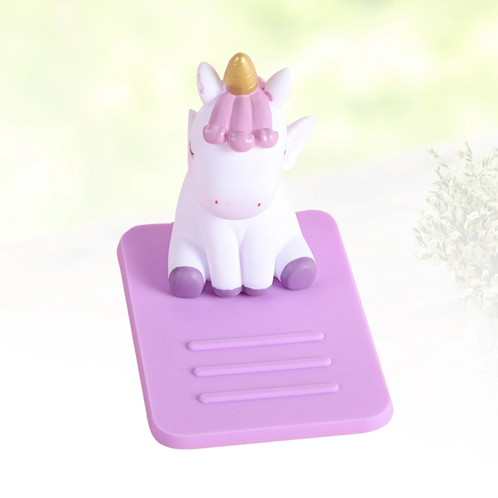 Creative Unicorn Phone Holder Novelty Desktop Cell Phone Stand Bracket (Purple)