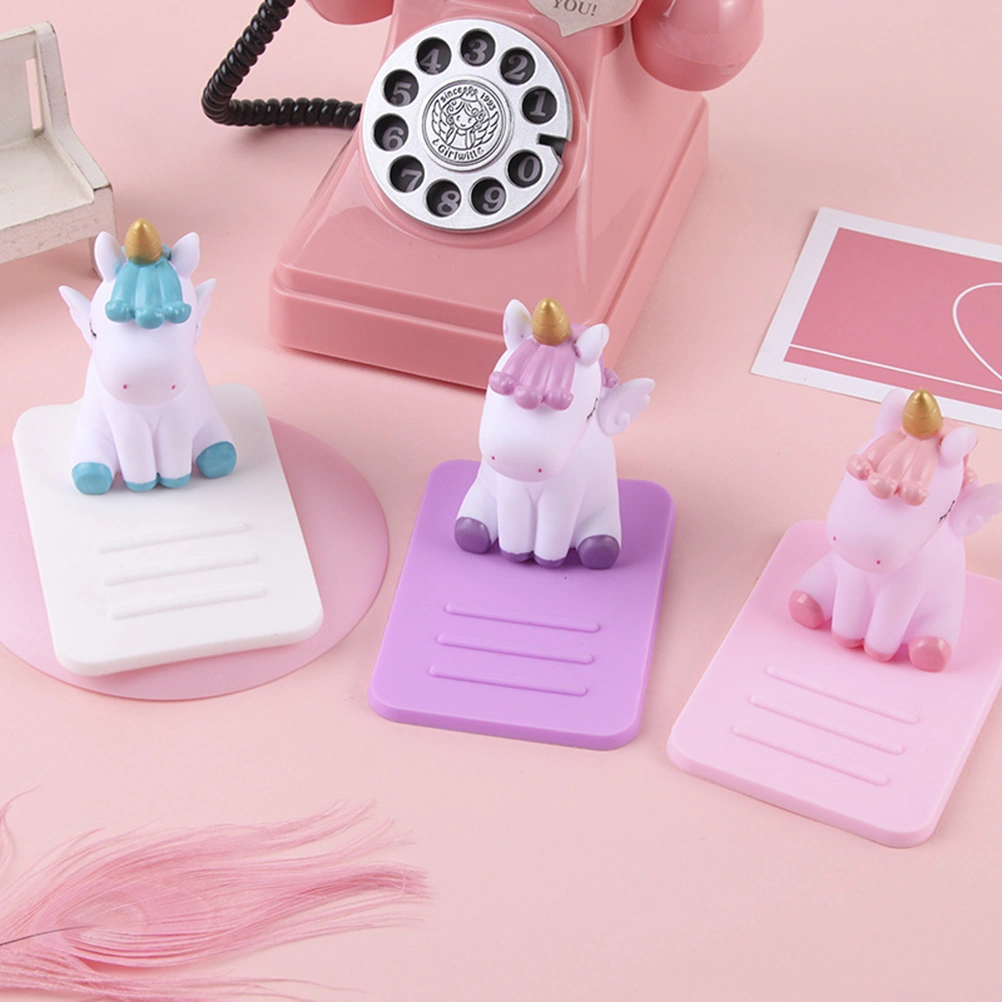 Creative Unicorn Phone Holder Novelty Desktop Cell Phone Stand Bracket (Purple)