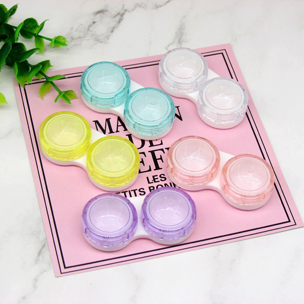 15pcs Lenses Case Storage Case Container Organizer for Home and Travel (Yellow Green Purple White and Pink)