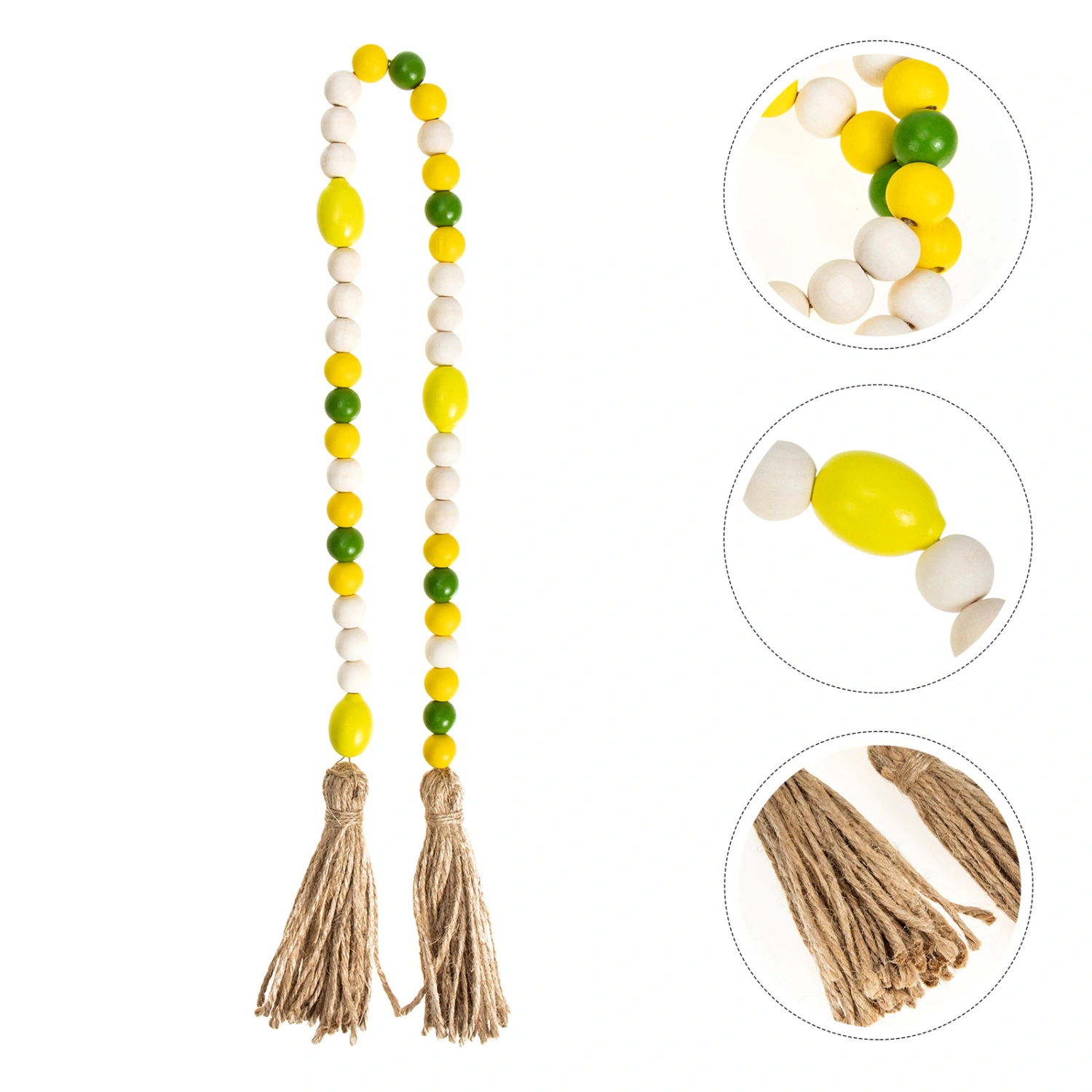 Wood Bead Garland Hanging Bead Garland Tassel Bead String Wall Hanging Bead String