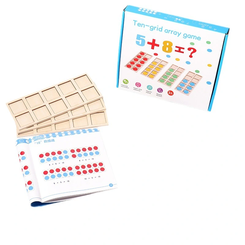 1 Set Kindergarten Wood Math Counters Kids Math Manipulative Kit for Home