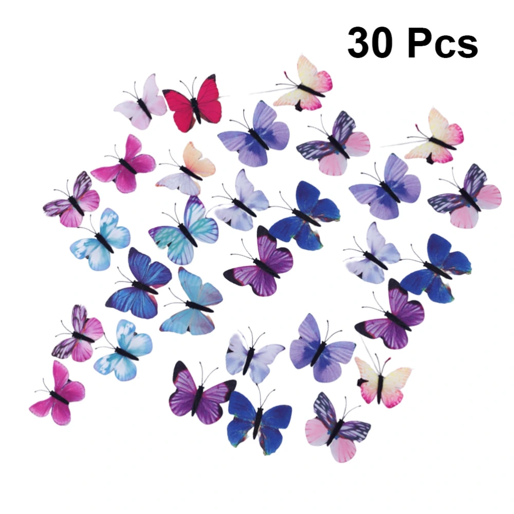 30Pcs Simulation Shape Hair Clips Cloth Hair Colorful Barrette Adorable Headpins Headdress for Girls Random Color