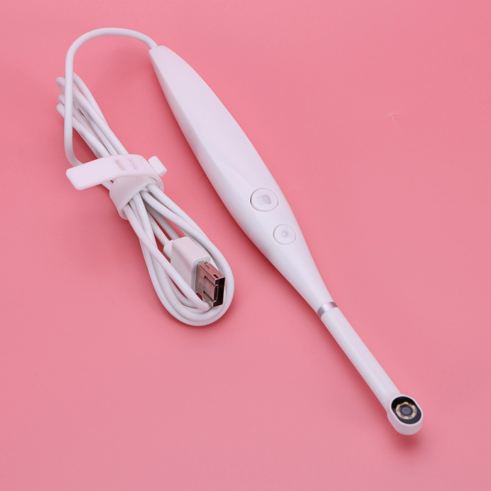 USB Dental Camera Intraoral LED Light Detal Inspection Oral Dental Tools for Dentist (White)