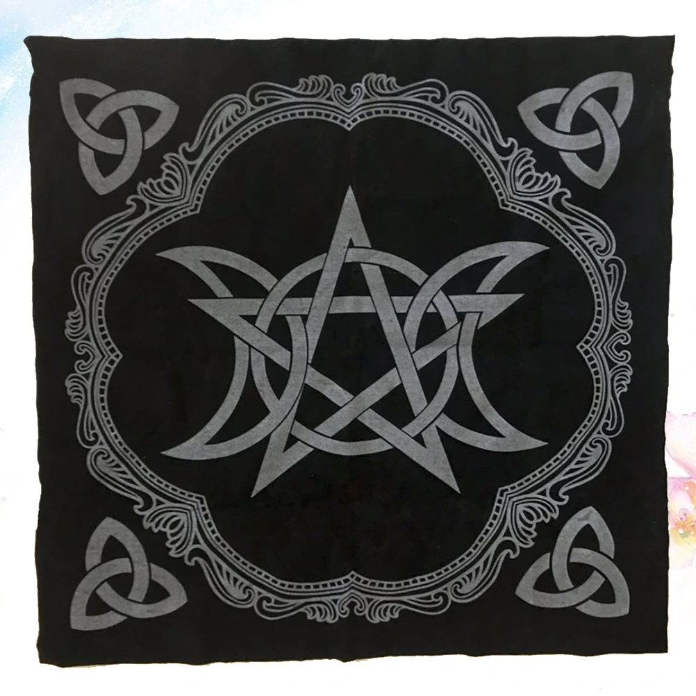 Professional Board Game Lint Tarot Five-pointed Star Pattern Tablecloth Astrology Tarot Divination Cards Table Cloth