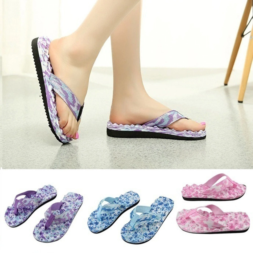 Men Flops Antiskid Camouflage Sandals Slipper for Indoor Outdoor Home Beach - Size 44(Black)
