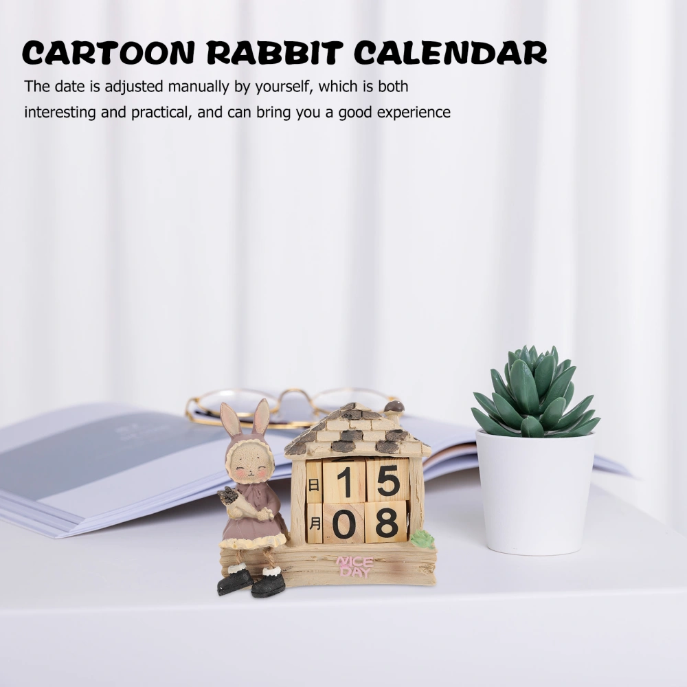 Decorative Wooden Calendar Desktop Calendar Adorable Block Calendar Gift