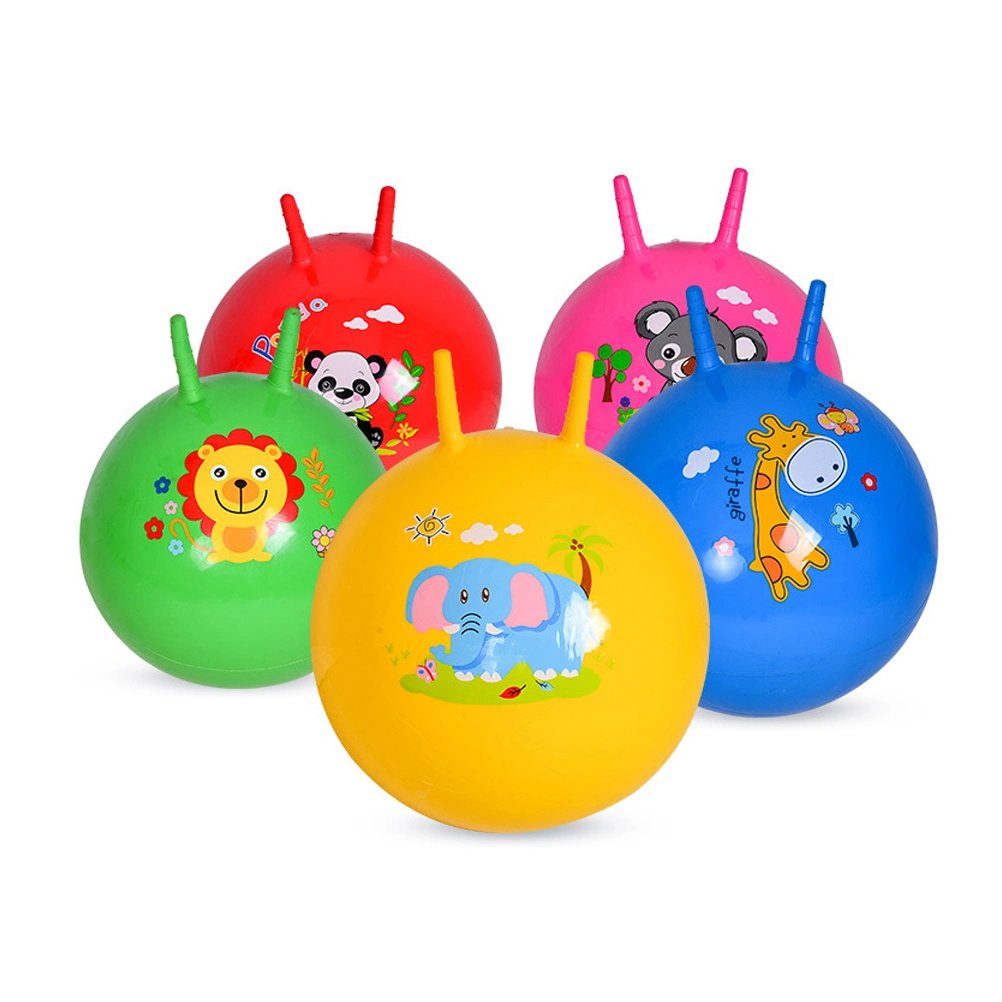 55cm Thickened Bouncing Ball Inflatable Exercise Ball Jumping Ball Fitness PVC Equipment Balance Jumping Toy for Kindergarten Children (Assorted and Random Color)
