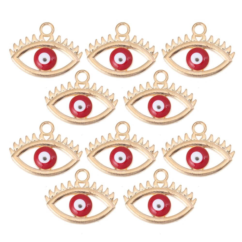 10Pcs Evil Eye Charms Alloy Eye Charm Beads DIY Jewelry Making Accessories