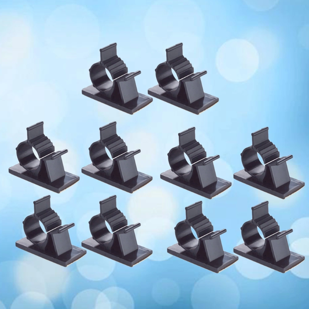 30pcs Plastic Clips Black Adhesive Backed Wire Adjustable Cable Clips Adhesive Cable Management Clips Adjustable Clamp