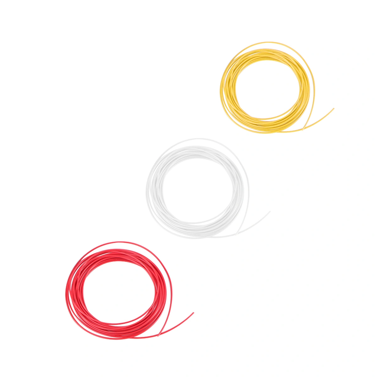 5pcs 1.75mm 3D Printing Pen Filament Refills PLA Filament Refill (ABS 5M Black, White, Yellow, Red and Green)