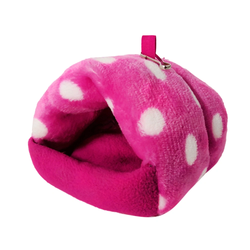 Winter Pet Sleep Bed Warm Cotton Pet House Bed Pet Supplies for Hamster (Pink)