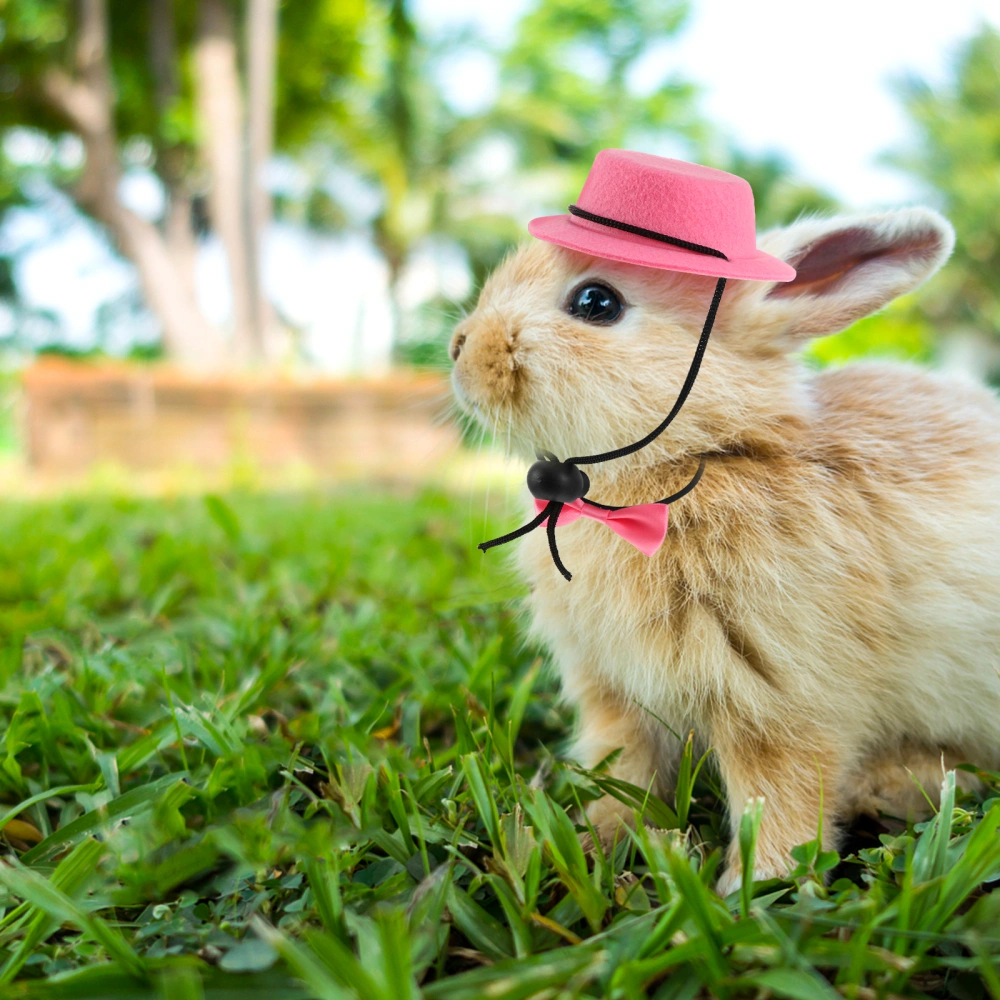 Adorable Bunny Hat with Bow Tie Creative Hedgehog Chinchilla Costume Accessories