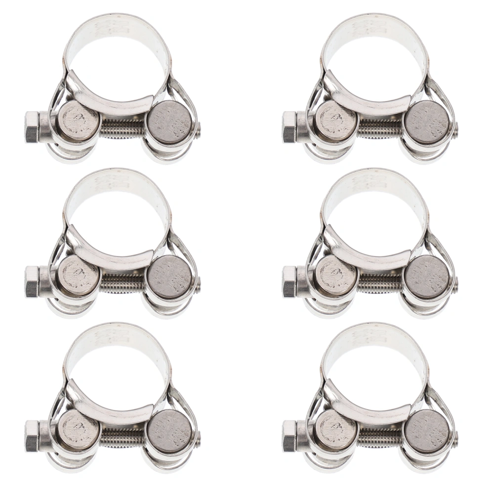 6 PCS Hose Clamp Stainless Steel Replacement Adjustable Pipe Clamp Supply