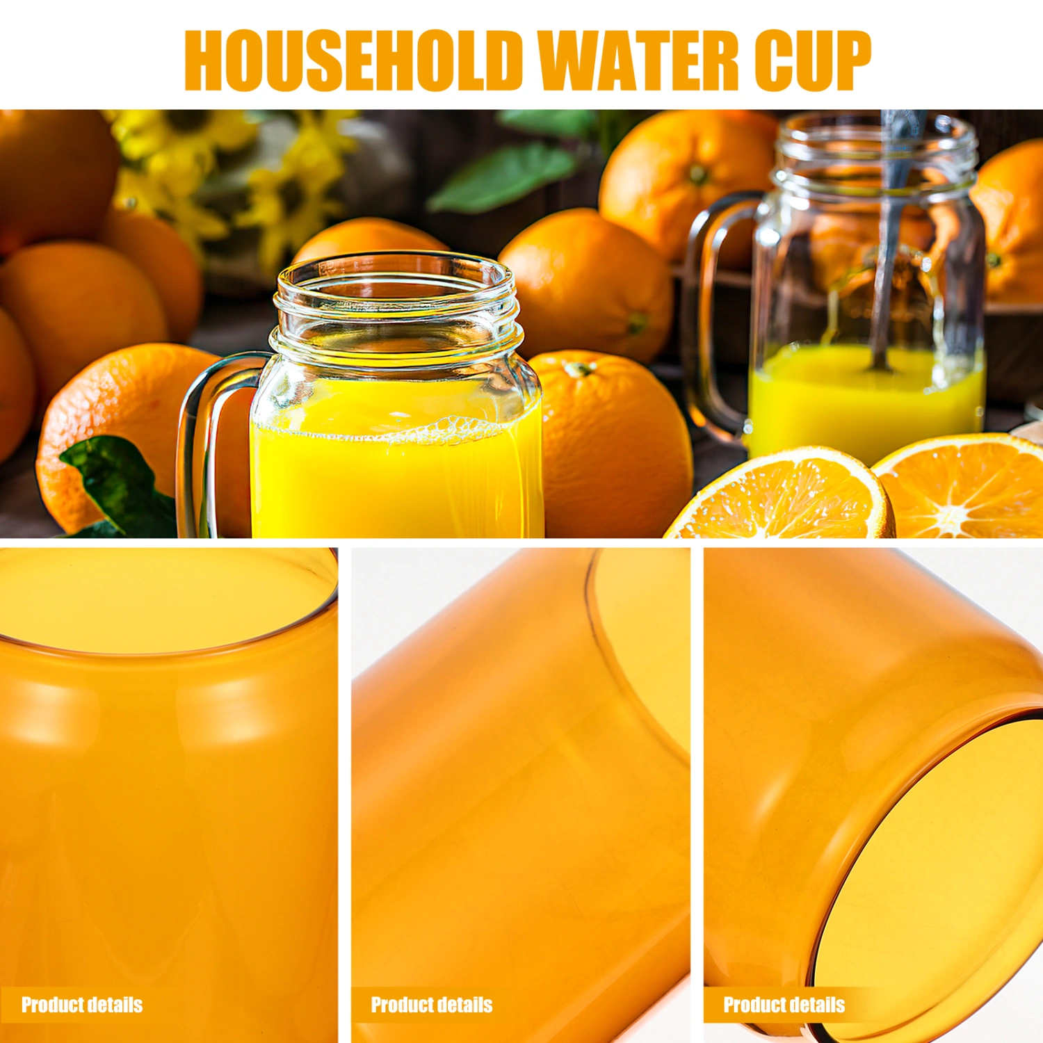Household Water Cup Glass Milk Cup Decorative Coffee Cup Cold Drink Cup Party Beverage Cup