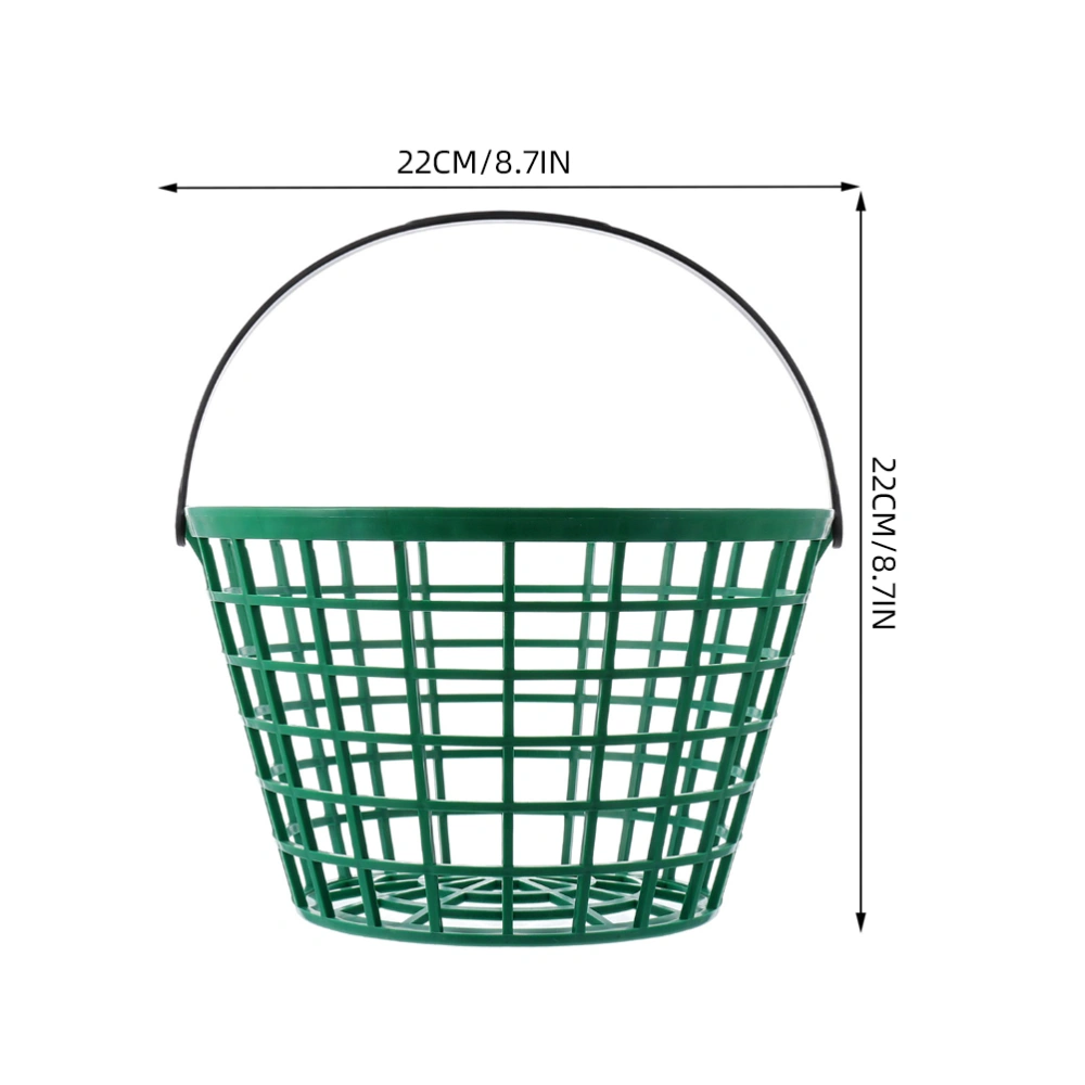 Golfing Balls Container Plastic Mini Balls Basket Collecting Basket Plastic Bucket with Carry Handle