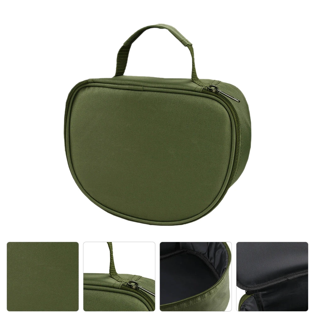 Fishing Reel Bag Fishing Wheel Reel Protective Case Fishing Gear (Army-green)