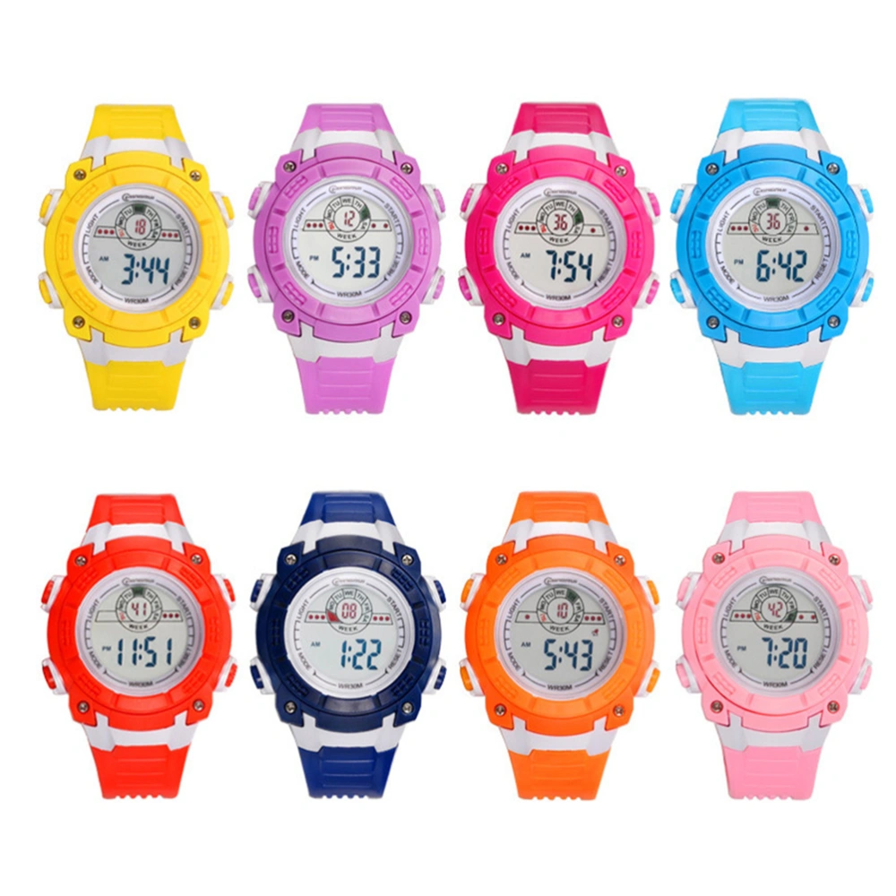 Small Children Watches Students Electronic Watch Waterproof Sports Watch Luminous Electronic Watch for Kids Girl Boy (Blue)