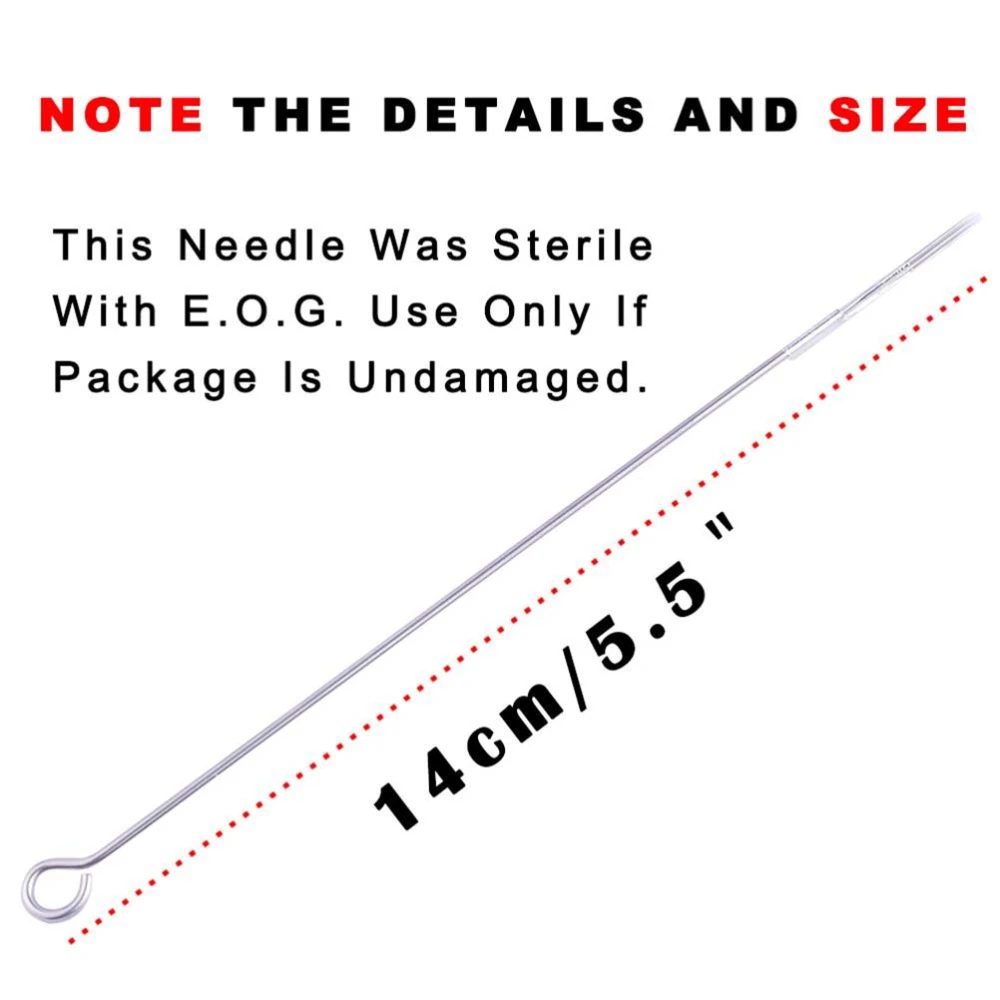 50pcs 9RL Disposable Sterile Needles Round Liner Secant Needles Supplies