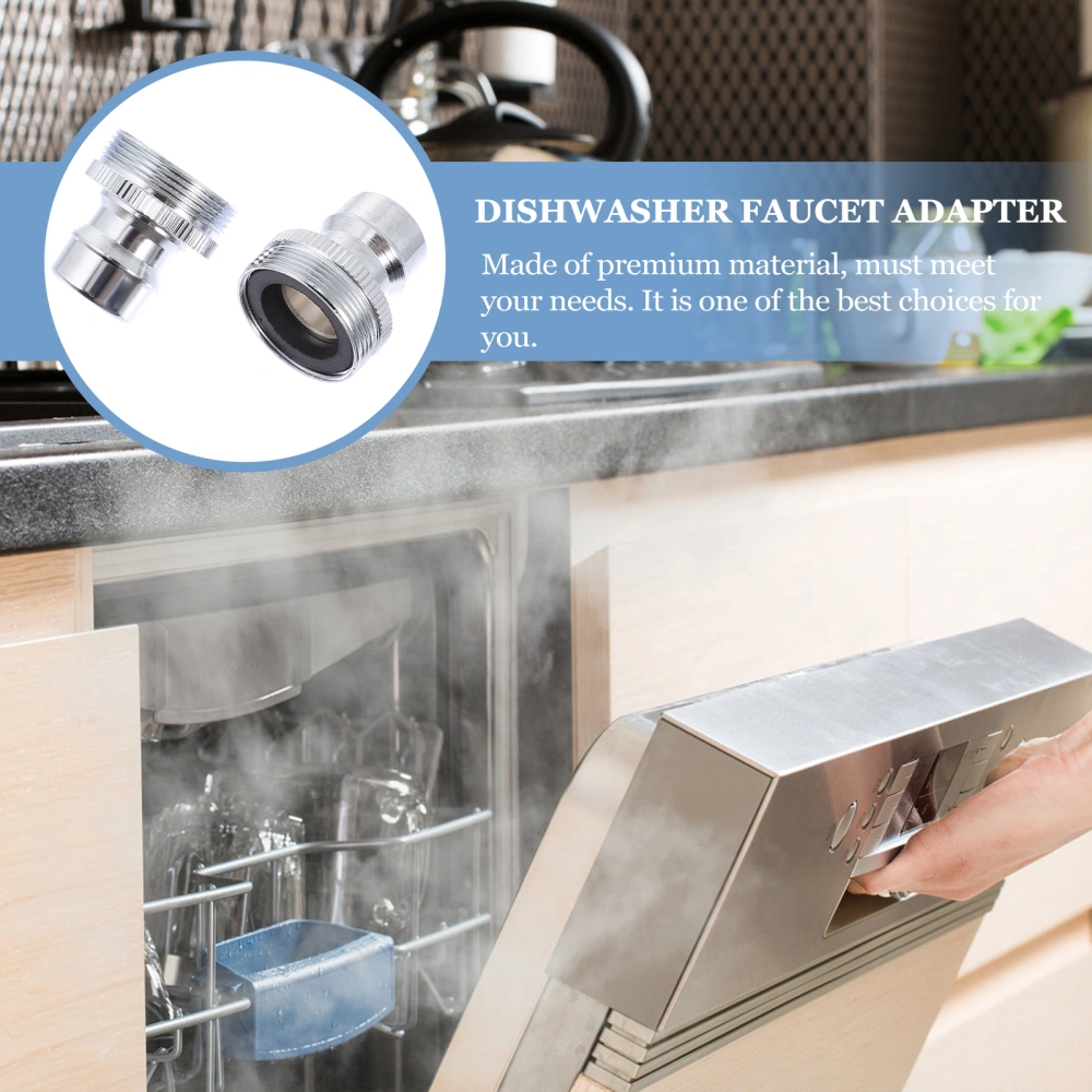 2Pcs Dishwasher Faucet Adapter Brass Faucet Adapter Replacement Sink Faucet Adapter