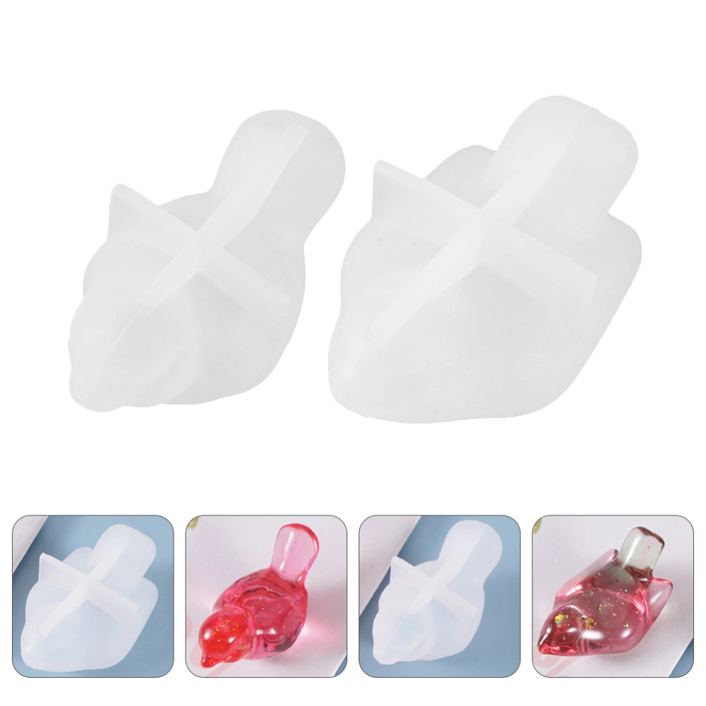 2pcs DIY Crystal Drop Mould Plastic Mold Simulation Bird Mold Adorable Bird Mold