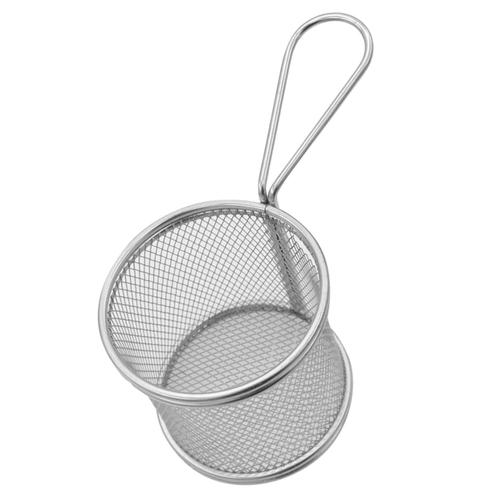 Stainless Steel Frying Basket Round Mesh Oil Strainer Cooking Colander Kitchen Tools